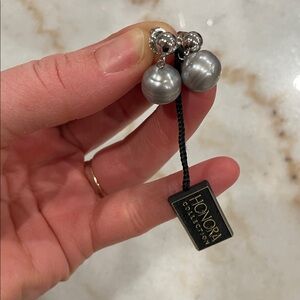 Honora Collection Silver Pearl Earrings
